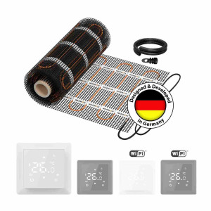 Chauffage mural électrique WARMON CLASSIC LIGHT 100 W/m² avec Thermostat TS 100 Touch blanc - 12 m²