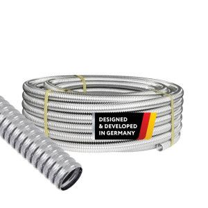 WARMON Tube ondulé en acier inoxydable CSST304 recuit, en couronne, pour circuits d'alimentation d'eau DN15 x 10m