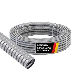 WARMON Tube ondulé en acier inoxydable CSST316L recuit, en couronne, pour circuits d'alimentation d'eau DN15 x 10m