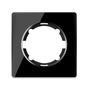 ONEKEYELECTRO Plaque de finition Garda en verre, 1 poste-"Noir"