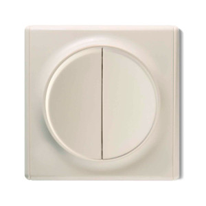 ONEKEYELECTRO Interrupteur double, 1 voie avec plaque de finition Florence-"Beige"