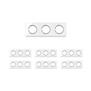 ONEKEYELECTRO Plaque de finition Garda en verre, horizontal, 3 postes (pack 7)