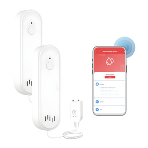 WARMON 2x détecteurs de fuite d eau Stahlmann AquaPro W25 WiFi avec capteur externe