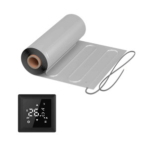Natte chauffante WARMON ALU 150 W/m² avec Thermostat  S 100 Intelligent WiFi Touch noir - 12 m²