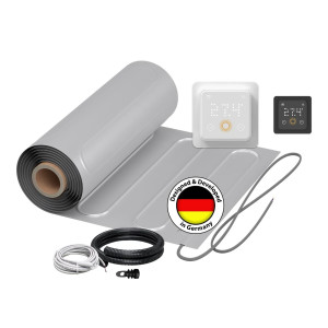 Chauffage au sol WARMON ALU 150 W/m² + Thermostat TS500 WiFi avec Détection de Présence (Radar)