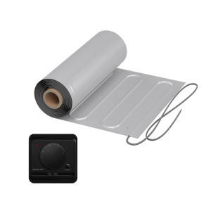 Natte chauffante WARMON ALU 150 W/m² avec Thermostat AC3082H analogique, noir - 15 m²