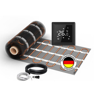 Natte chauffante WARMON CLASSIC 150 W/m² avec Thermostat  S 100 Touch noir - 5 m²