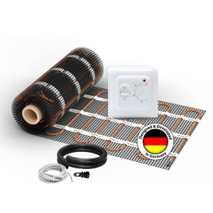 2x Nattes chauffantes WARMON CLASSIC 150 W/m² (6+4 m²) avec Thermostat analogique TS25 - 10 m²