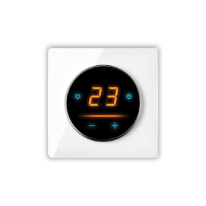 Natte chauffante WARMON CLASSIC 150 W/m² avec Thermostat OKE-25 Touch WIFI et cadre Garda blanc - 10 m²