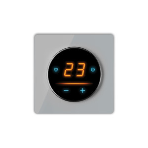 Natte chauffante WARMON CLASSIC 150 W/m² avec Thermostat OKE-25 Touch WIFI et cadre Garda gris - 6 m²