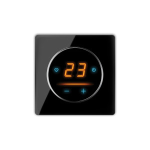 Natte chauffante WARMON CLASSIC 150 W/m² avec Thermostat OKE-25 Touch WIFI et cadre Garda noir - 5 m²