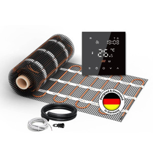Natte chauffante WARMON CLASSIC 150 W/m² avec Thermostat TS 300 Smart WiFi noir - 7 m²