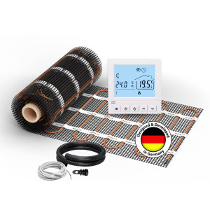 WARMON Natte chauffage au sol électrique CLASSIC 150 W/m² avec Thermostat digital TS50 blanc - 2 m²