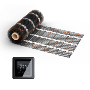 Chauffage au sol WARMON CLASSIC+ 160 W/m² avec thermostat TP 750 tactile, noir 3,5 m²