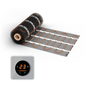 Natte chauffante WARMON ULTRA 200 W/m² avec Thermostat OKE-25 Touch WIFI et cadre Garda gris - 3 m²