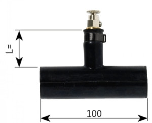 ALDE Gummiskjøt M/lufting 22mm - L=120 Mm