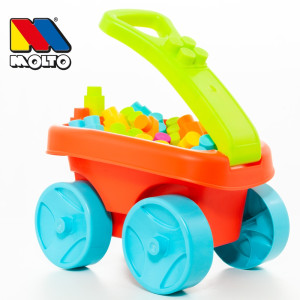 MOLTO Wagon Blocks Red