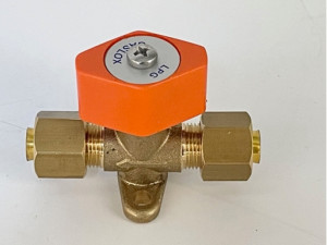 Ingen tildelt Stengekran 8mm - Messing Se Orange