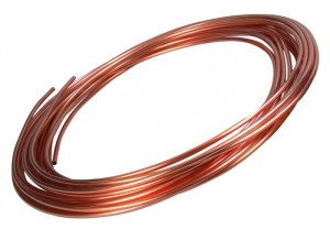 ALDE Kobberrør 10x1mm - 25m Kveil - Pr M.