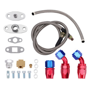Maxpeedingrods Pour t3 / t4 t70 t66 t04e turbocompresseur turbo alimentation en huile kit de ligne de vidange de retour