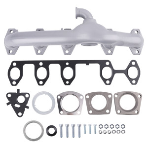 Maxpeedingrods Collecteur dÉchappement Argent compatible pour VW T5 2.5 TDI 03-10 070253017A Fonte