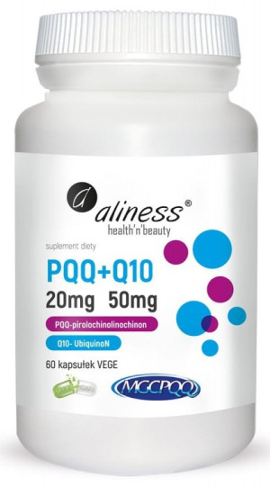 PQQ MGCPQQ 20 mg + Q10 50mg 60 kapsułek VEGE