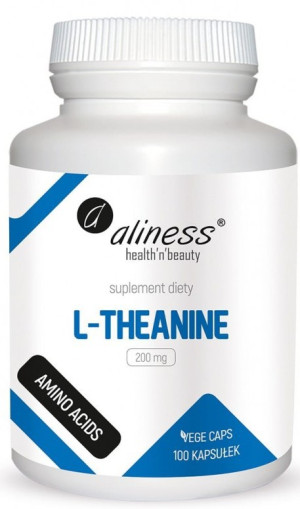 L-Theanine 200 mg - L-teanina, 100 kapsułek VEGE