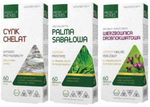 Na zdrową prostatę - Palma sabałowa + Wiaerzbownica drobnokwiatowa + Cynk