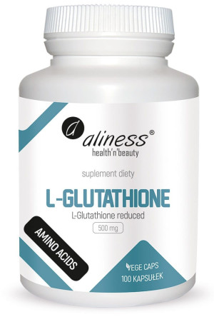 Glutation Zredukowany L-Glutathione Reduced 500 mg 100 kapsułek VEGE