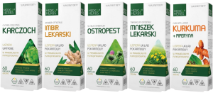 Na trawienie Mniszek lekarski + Ostropest + Karczoch + Imbir + Kurkuma