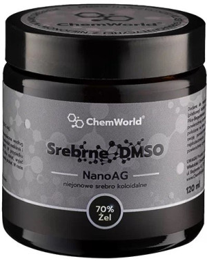 Srebrne DMSO 70% NanoAG – Żel z nanosrebrem – 120 ml