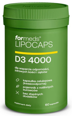 LIPOCAPS D3 4000 - Witamina D3 Liposomalna 60 kapsułek