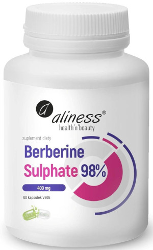 Berberyna Berberine Sulphate 98% 400mg 60 kapsułek VEGE