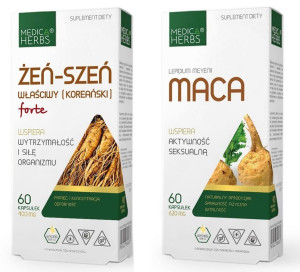 Pakiet na witalność - Żeń-Szeń Koreański + Maca