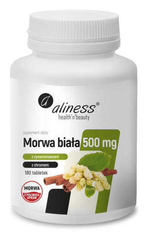 Morwa Biała 4:1 z Cynamonowcem i Chromem 500 mg - 180 tabletek