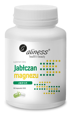 Jabłczan Magnezu 100 mg z B6 P-5-P - 100 kapsułek VEGE
