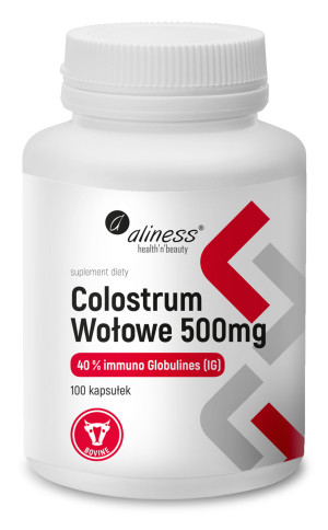 Colostrum Wołowe IG 40% 500 mg - 100 kapsułek