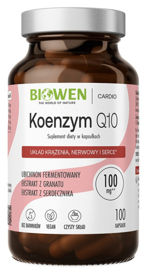 Koenzym Q10 100mg 100 kapsułek - ubichinon, granat i serdecznik