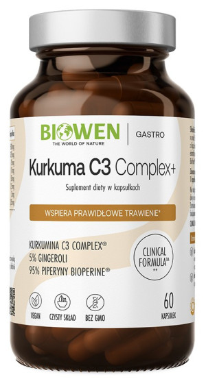 Kurkuma C3 Complex 60 kapsułek - kurkumina, imbir i BioPerine
