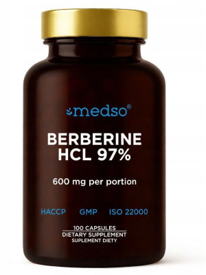 Berberine HCL 97% Berberyna 100 kaps.