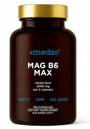 MAG B6 MAX Cytrynian Magnezu 100 kaps.