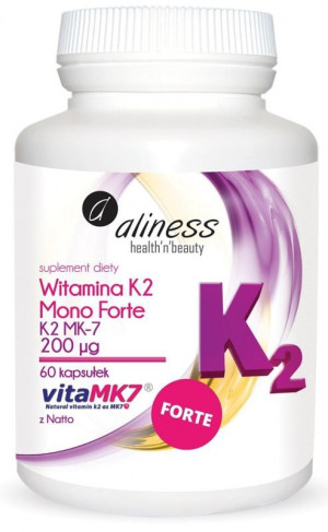 Witamina K2 Mono Forte MK-7 200 mcg z Natto - 60 kapsułek