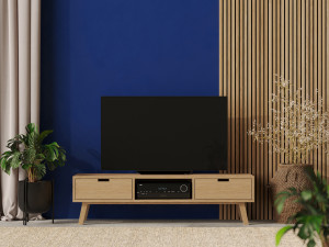 Hifi Lowboard / TV Sideboard Holz 150 cm