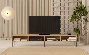 Langes modernes TV-Lowboard 240 cm im Loft-Stil