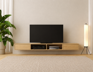 Langes hängendes TV-Lowboard 240 cm im modernen Stil