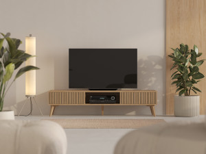 Meuble TV 180 cm avec lames de chêne