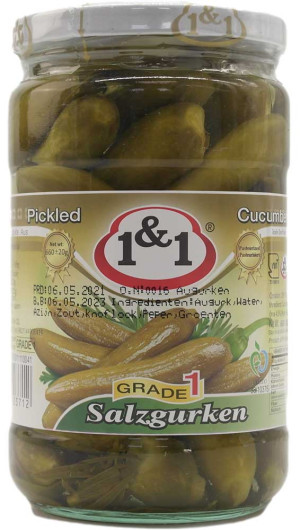 1&1 Syltede Agurker Persiske 660gr