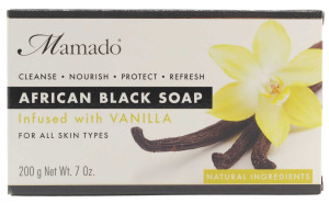Mamado Black Soap m/vanilje 200gr