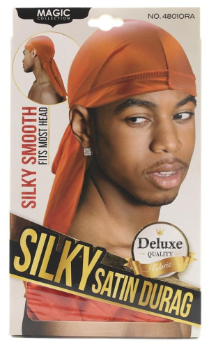 Silky Satin Durag - Orange (deluxe)
