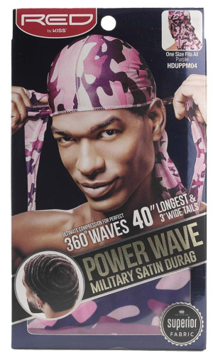 Satin Durag Pink Military